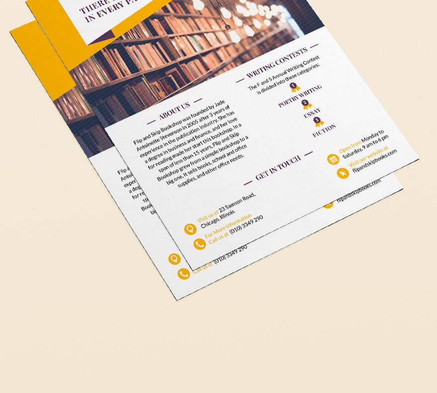 Book Store Flyer Template