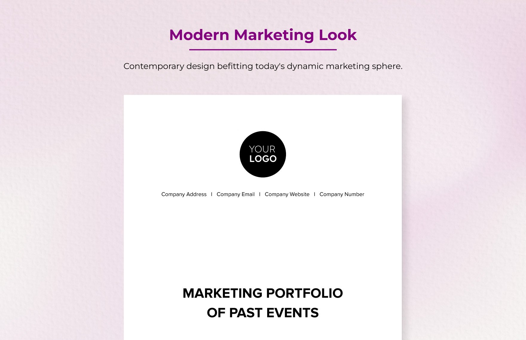 Marketing Portfolio of Past Events Template