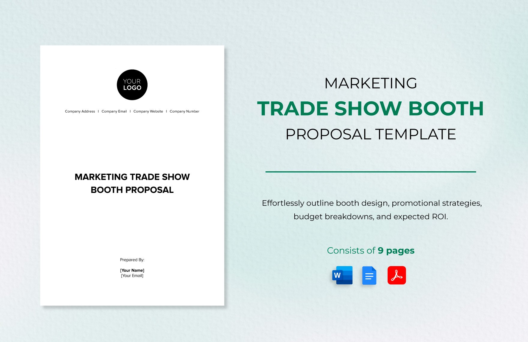 Marketing Trade Show Booth Proposal Template in Word, Google Docs, PDF
