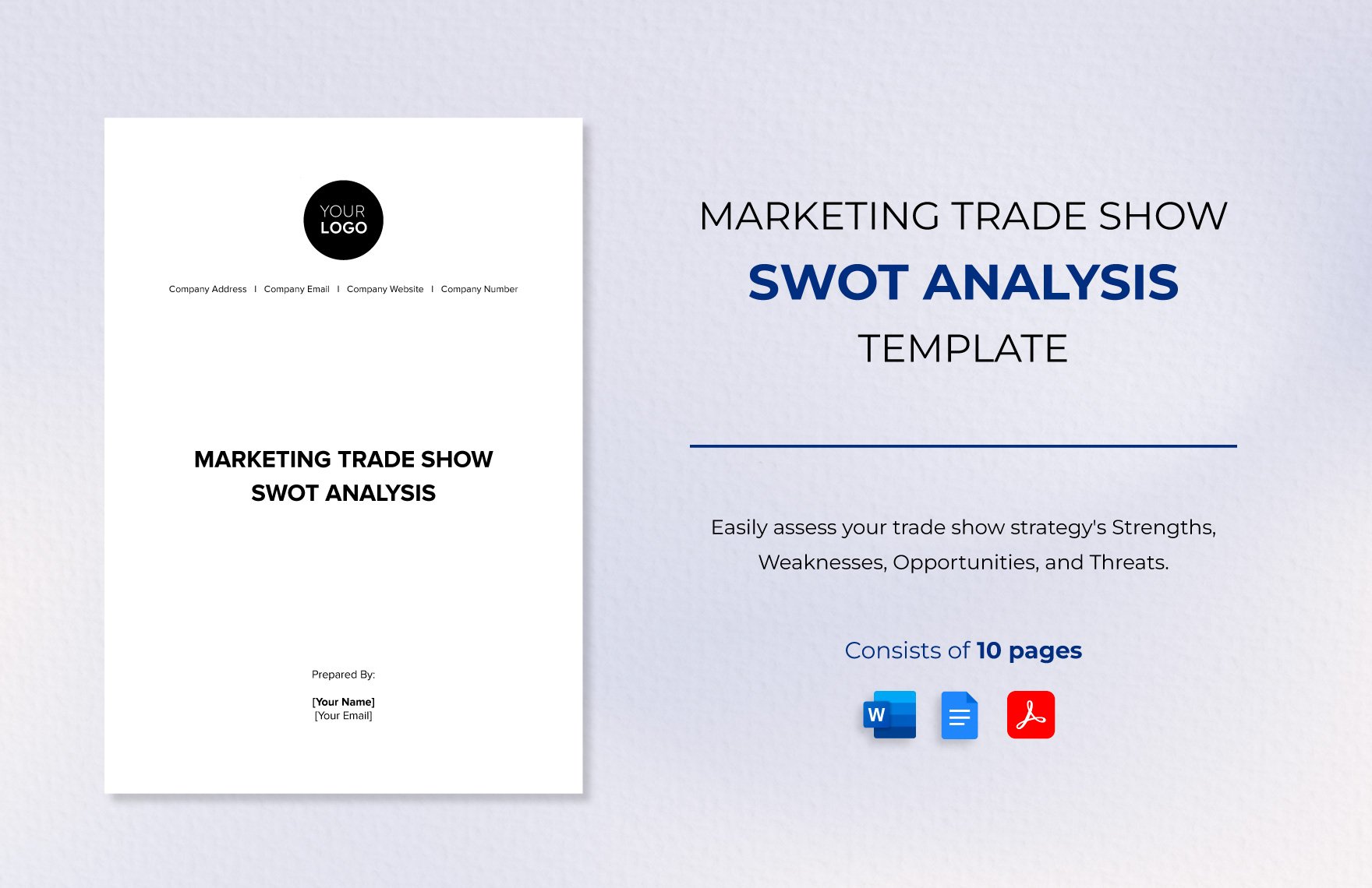 Marketing Trade Show SWOT Analysis Template