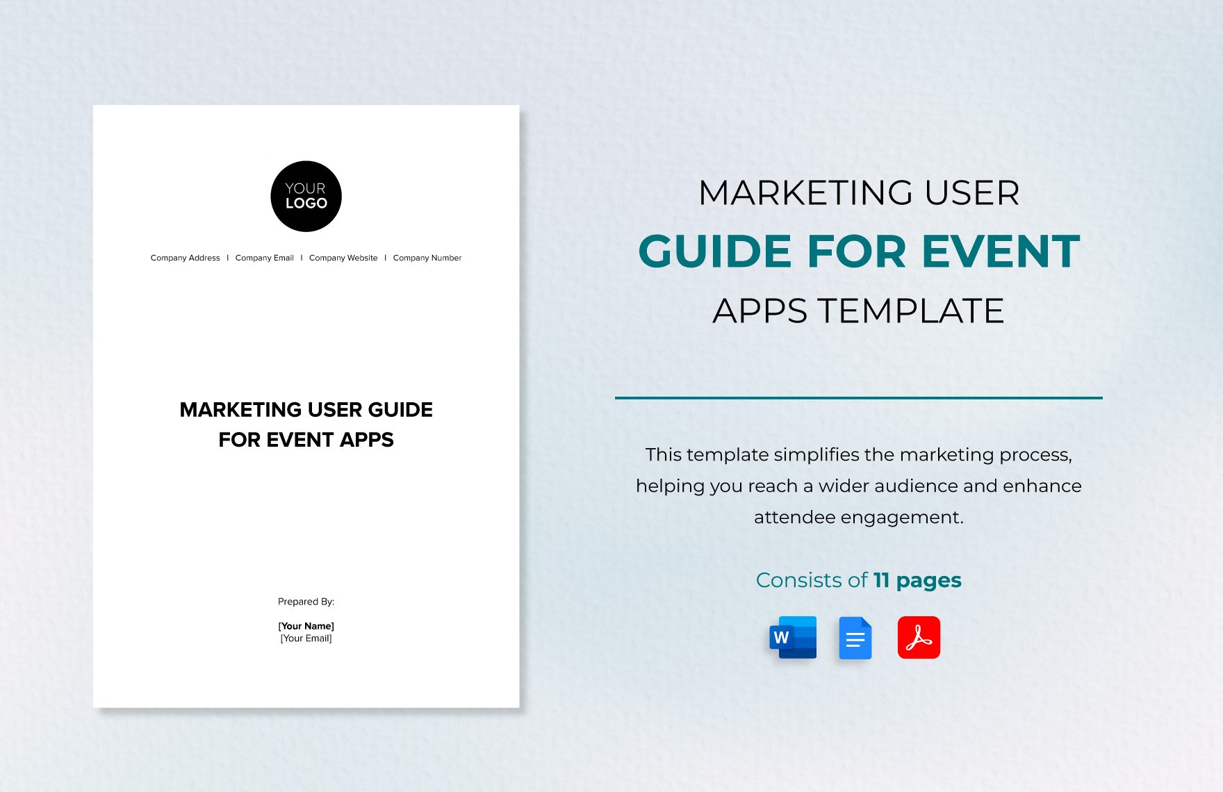 Marketing User Guide for Event Apps Template in Word, Google Docs, PDF
