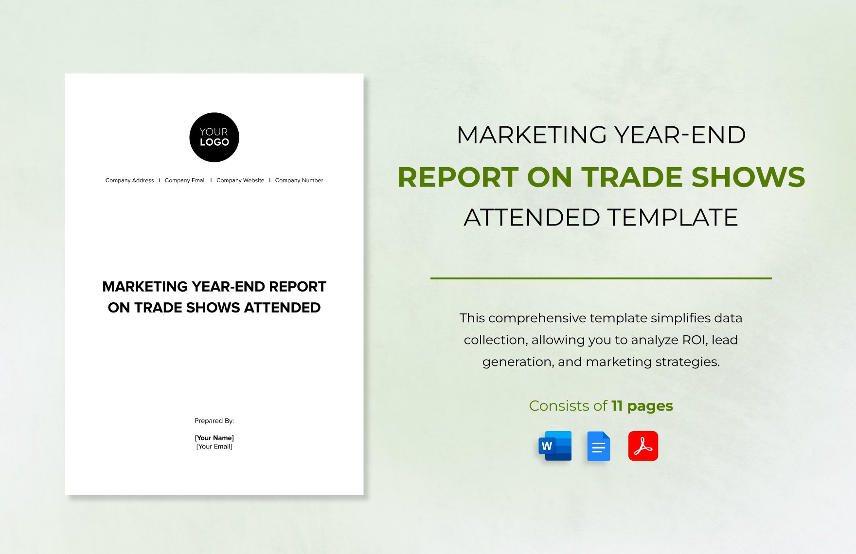 Marketing Year-end Report on Trade Shows Attended Template in Word, Google Docs, PDF