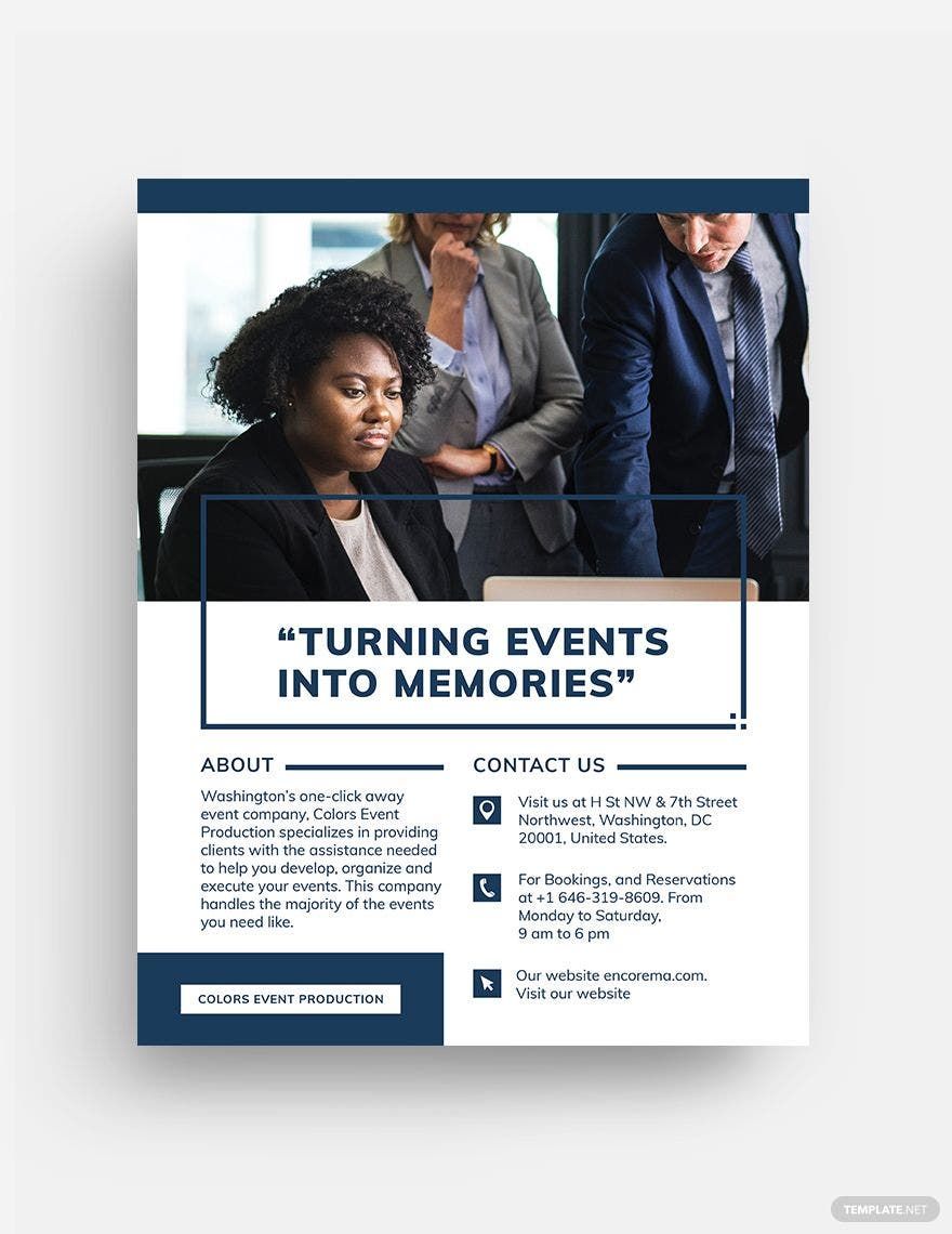 Business Event Flyer Template in InDesign PSD Illustrator Google