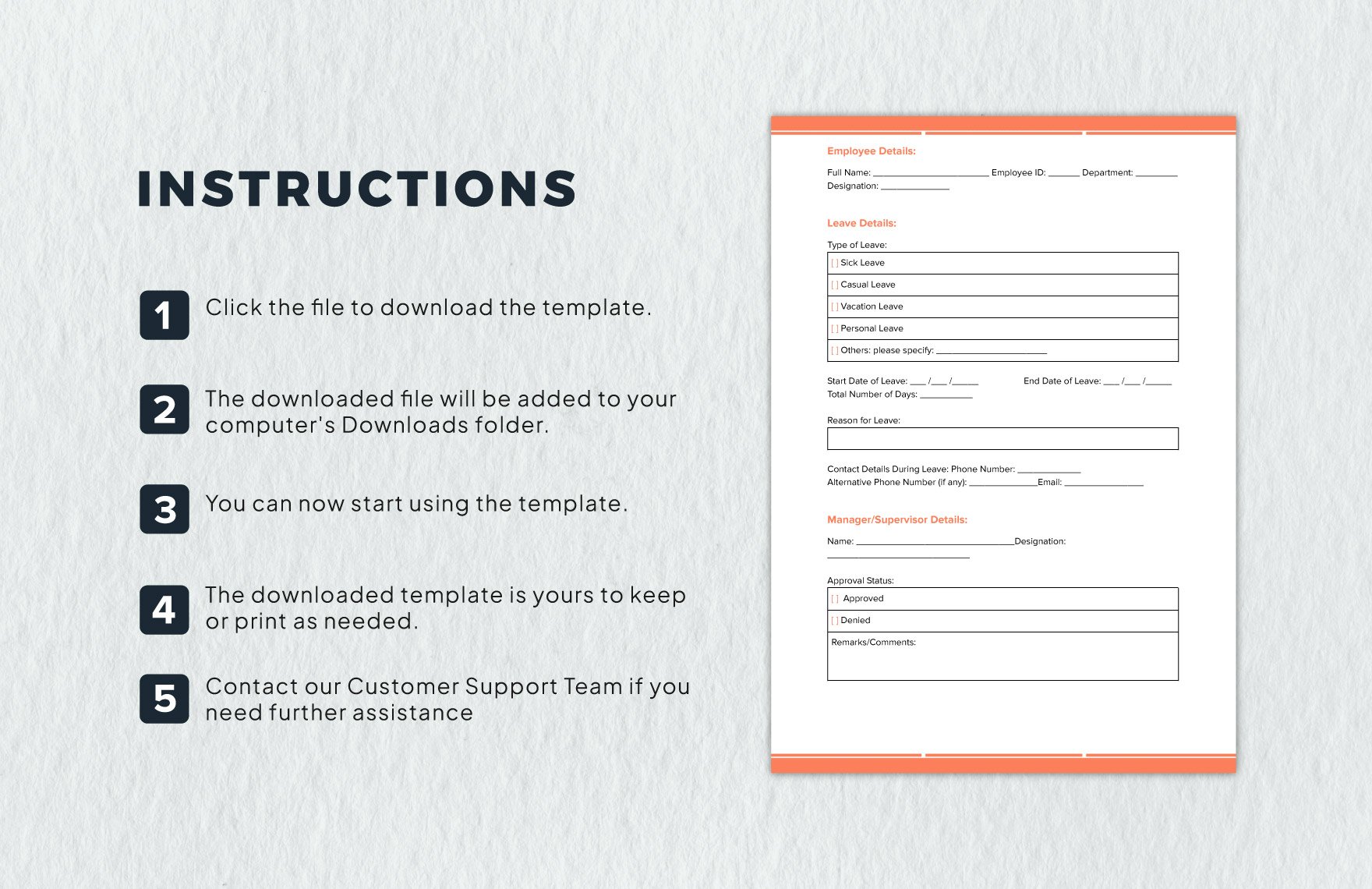 Leave Application Template