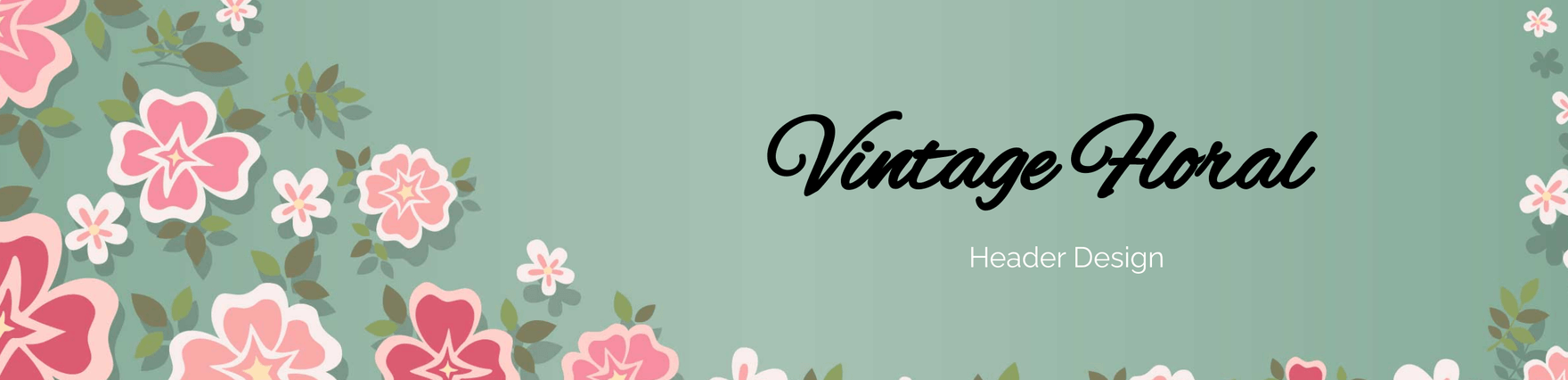 Vintage Floral Header Design Template