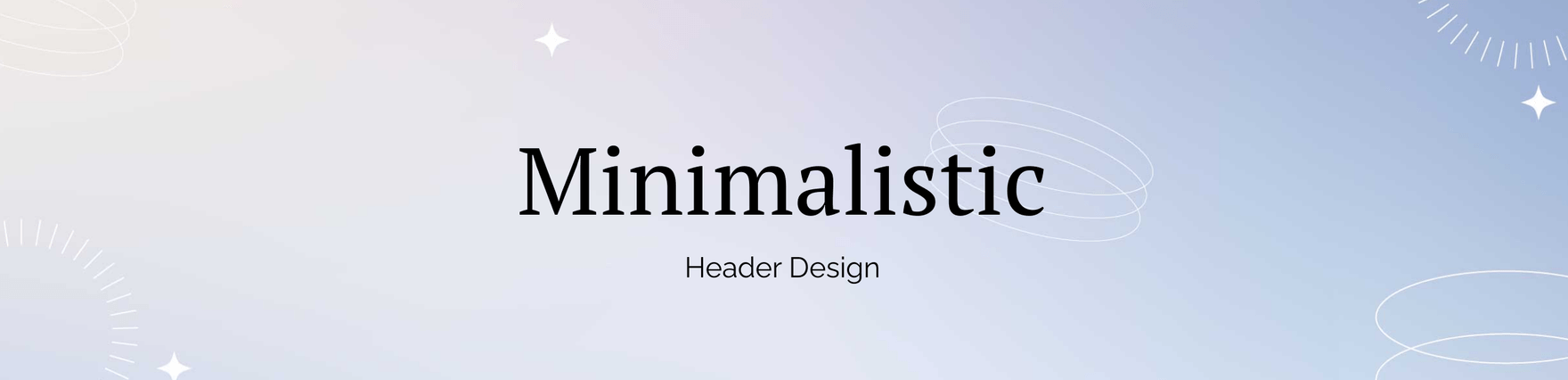 Minimalistic Header Design