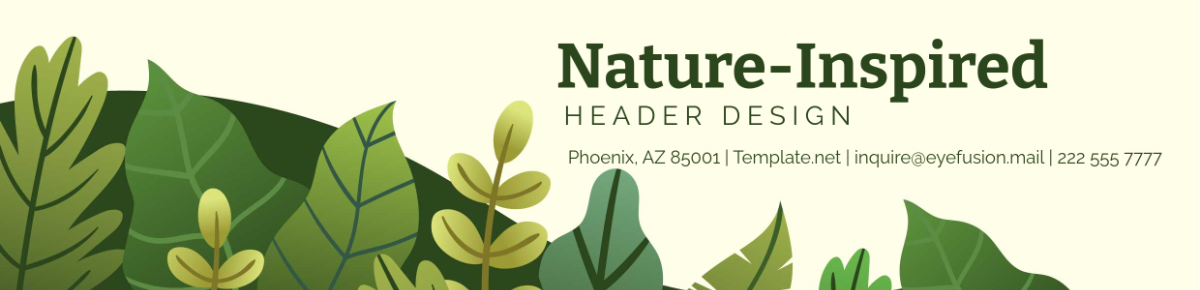 Nature-Inspired Header Design