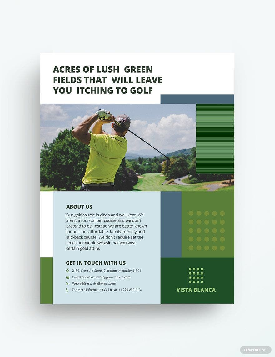 Golf Course Flyer Template