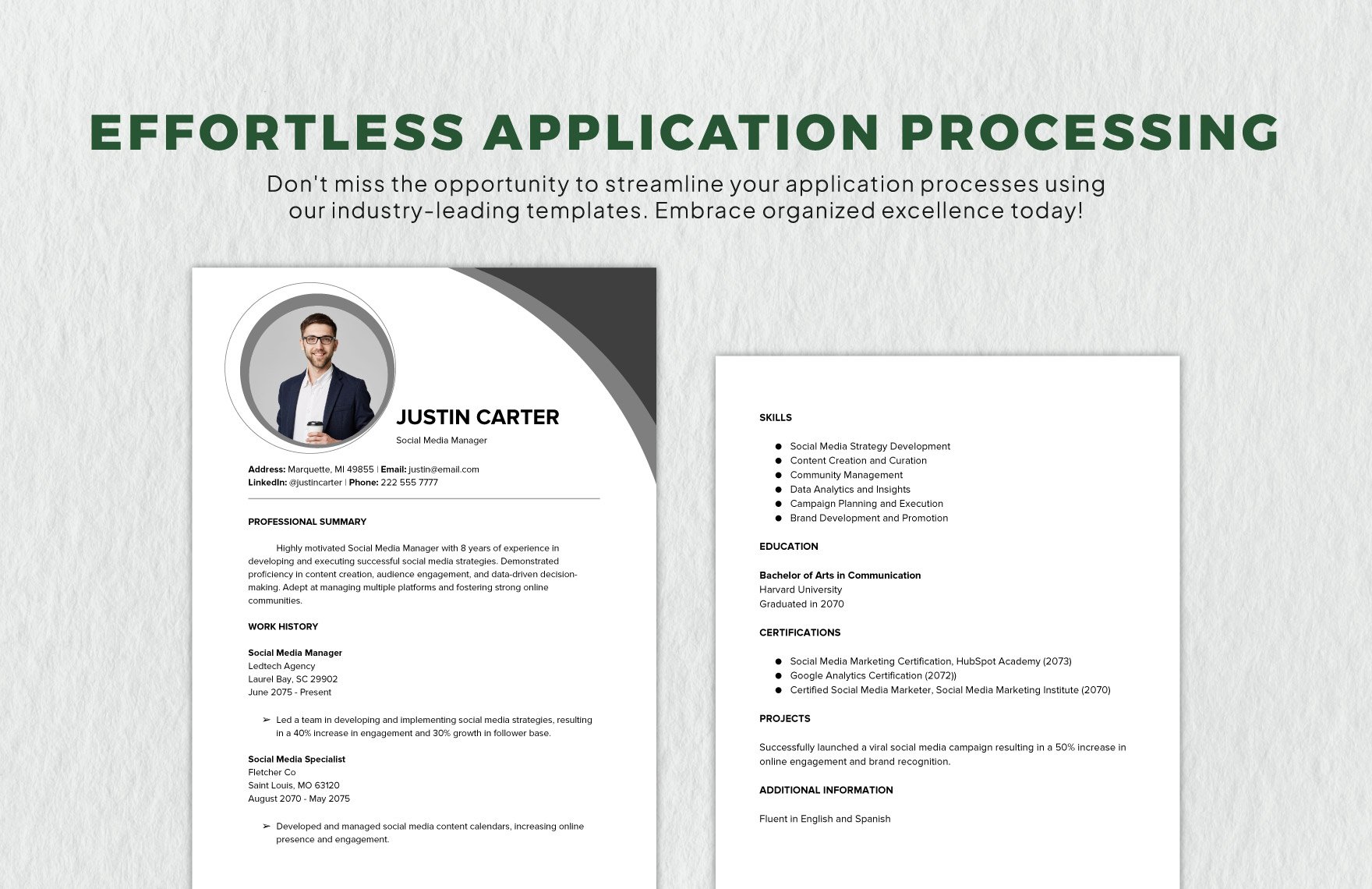 Resume Application Template