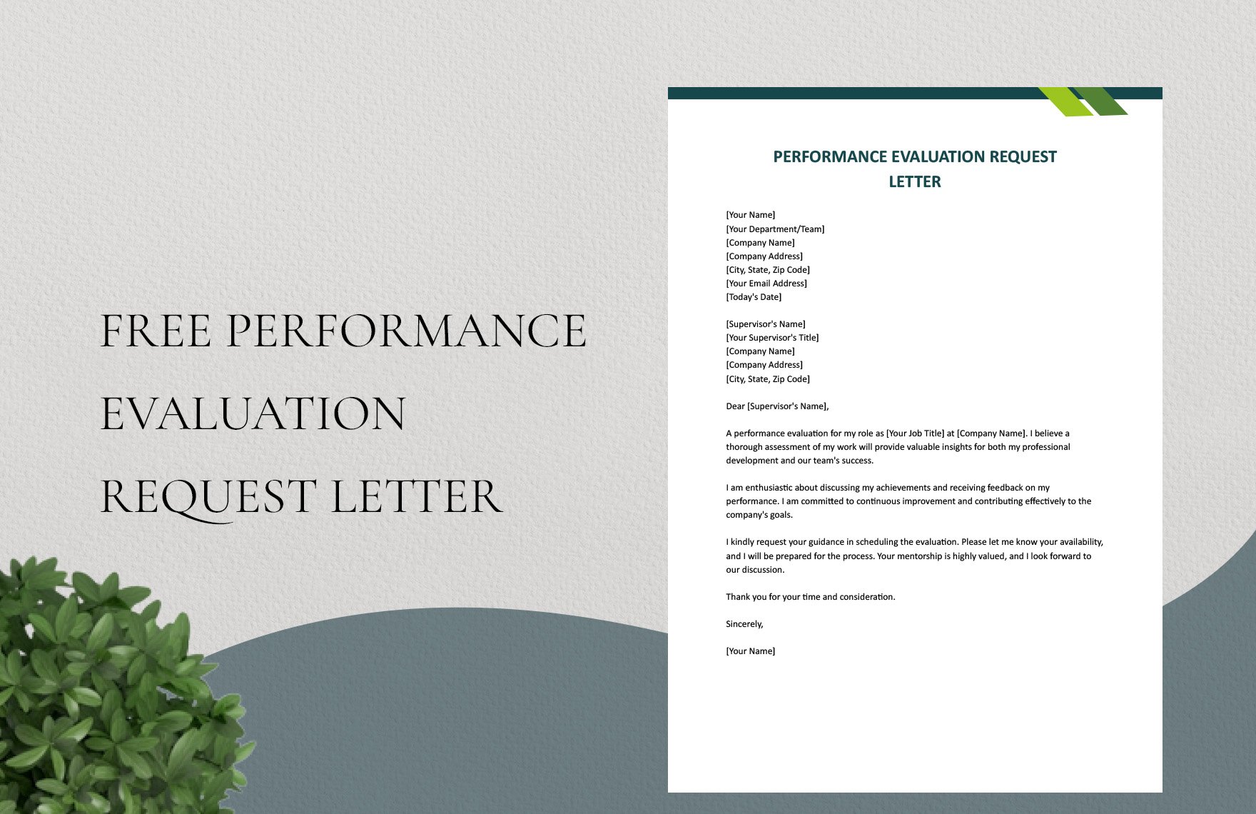 Performance Evaluation Request Letter