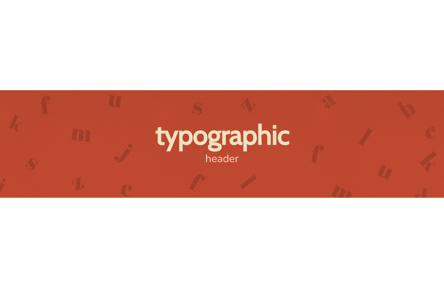 Typographic H1 Header