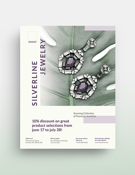 jewelry boutique flyer template
