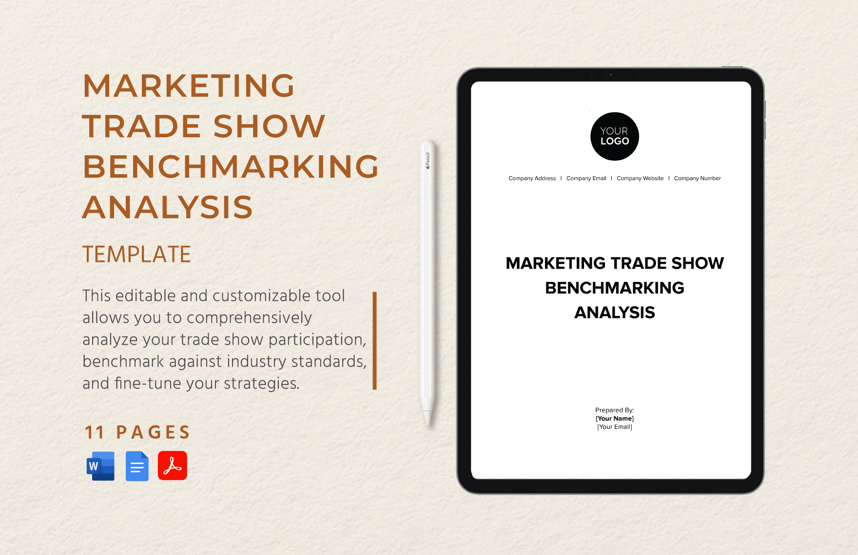Marketing Trade Show Benchmarking Analysis Template in Word, Google Docs, PDF