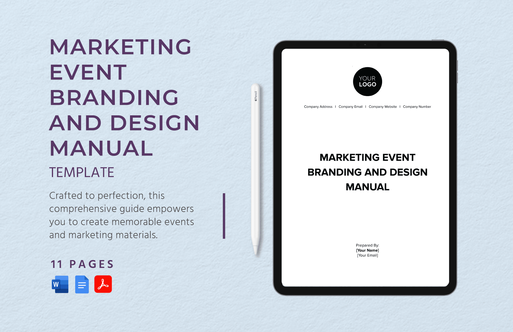 Marketing Event Branding and Design Manual Template in Word, Google Docs, PDF