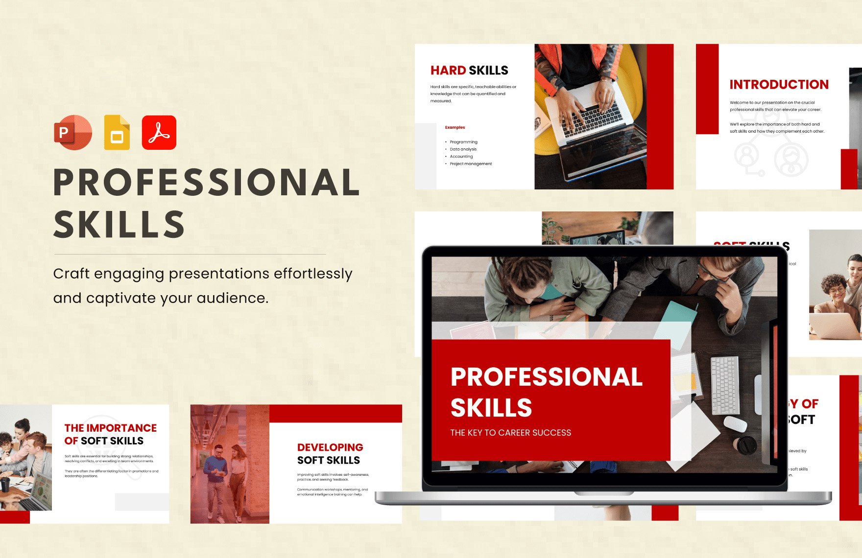 Free Professional Skills in PDF, PowerPoint, Google Slides