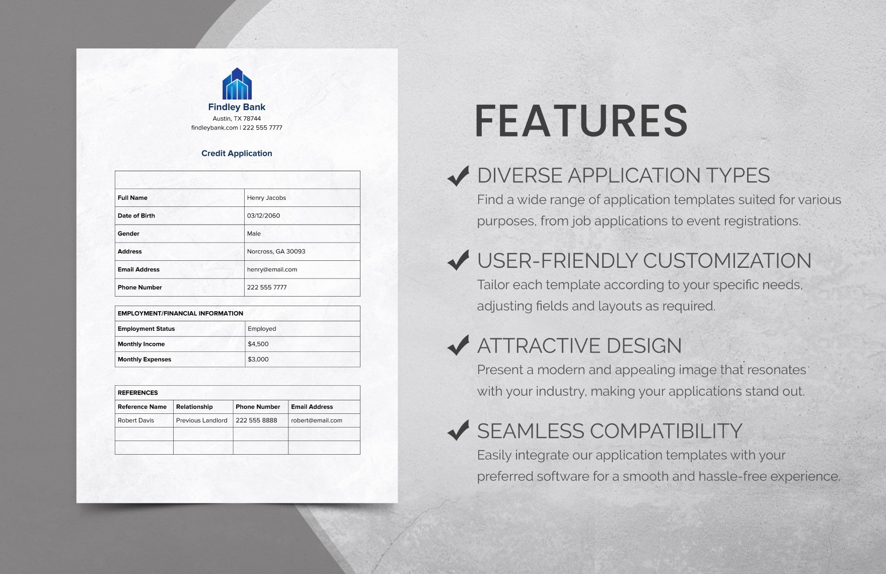 Credit Application Template