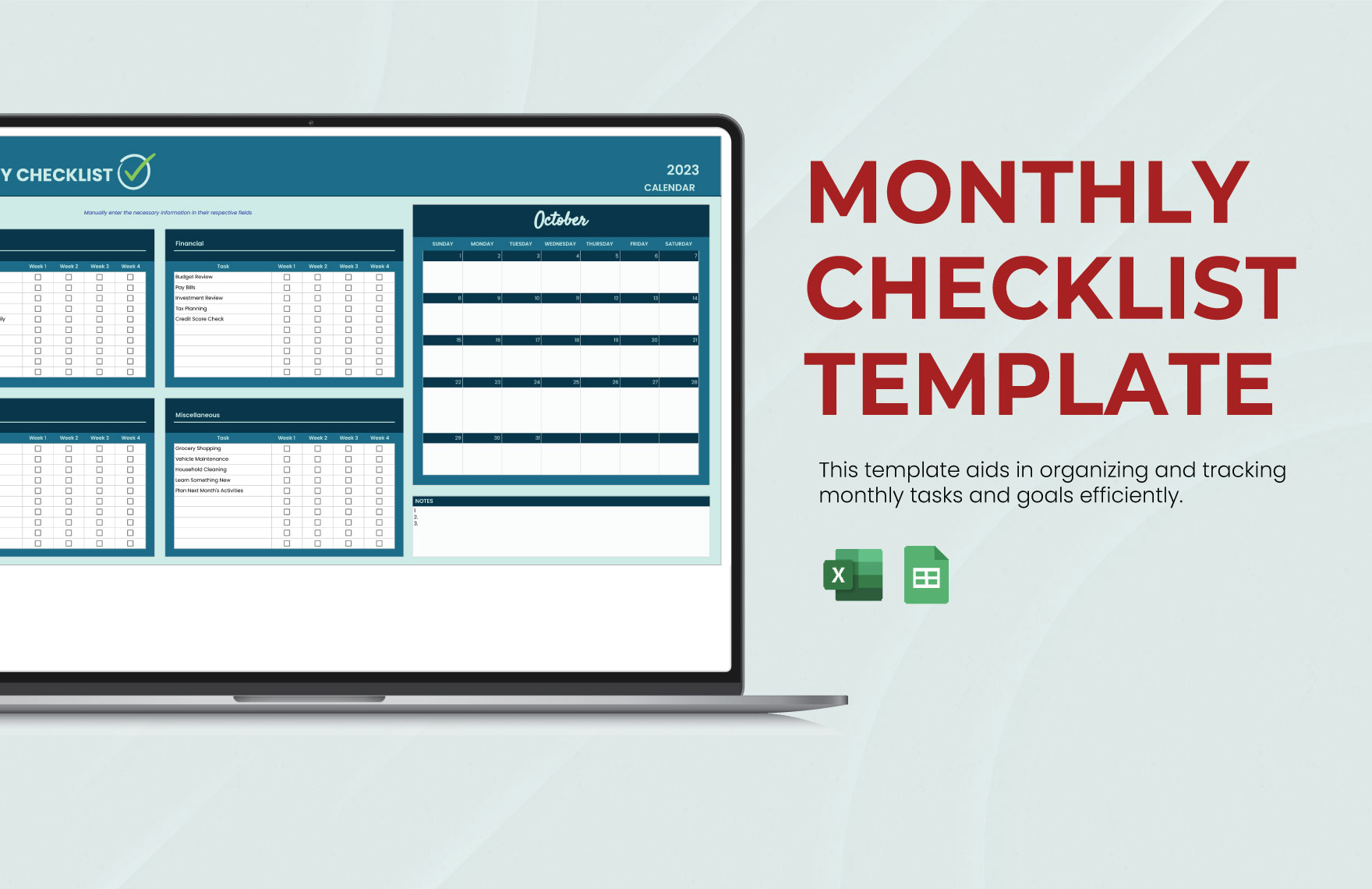 Editable Checklist Sheet Templates In Excel To Download