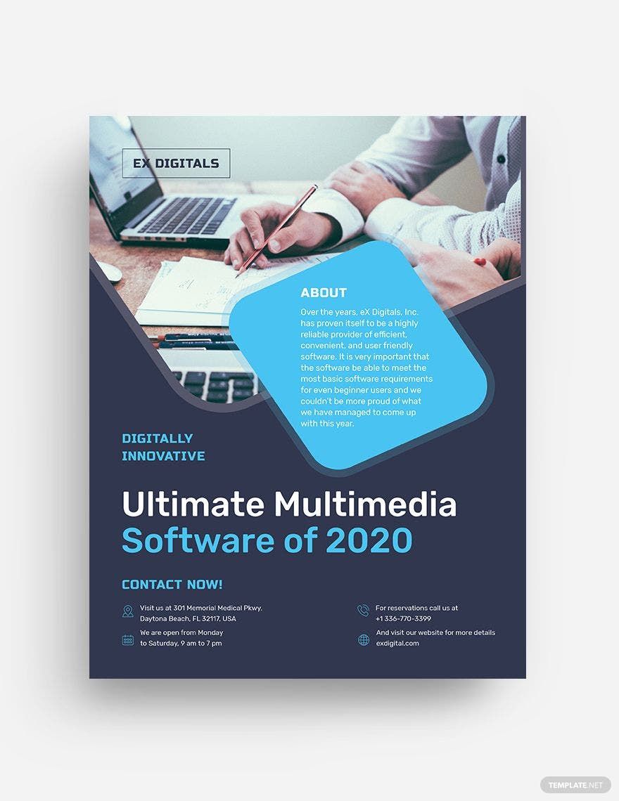 Software Company Flyer Template