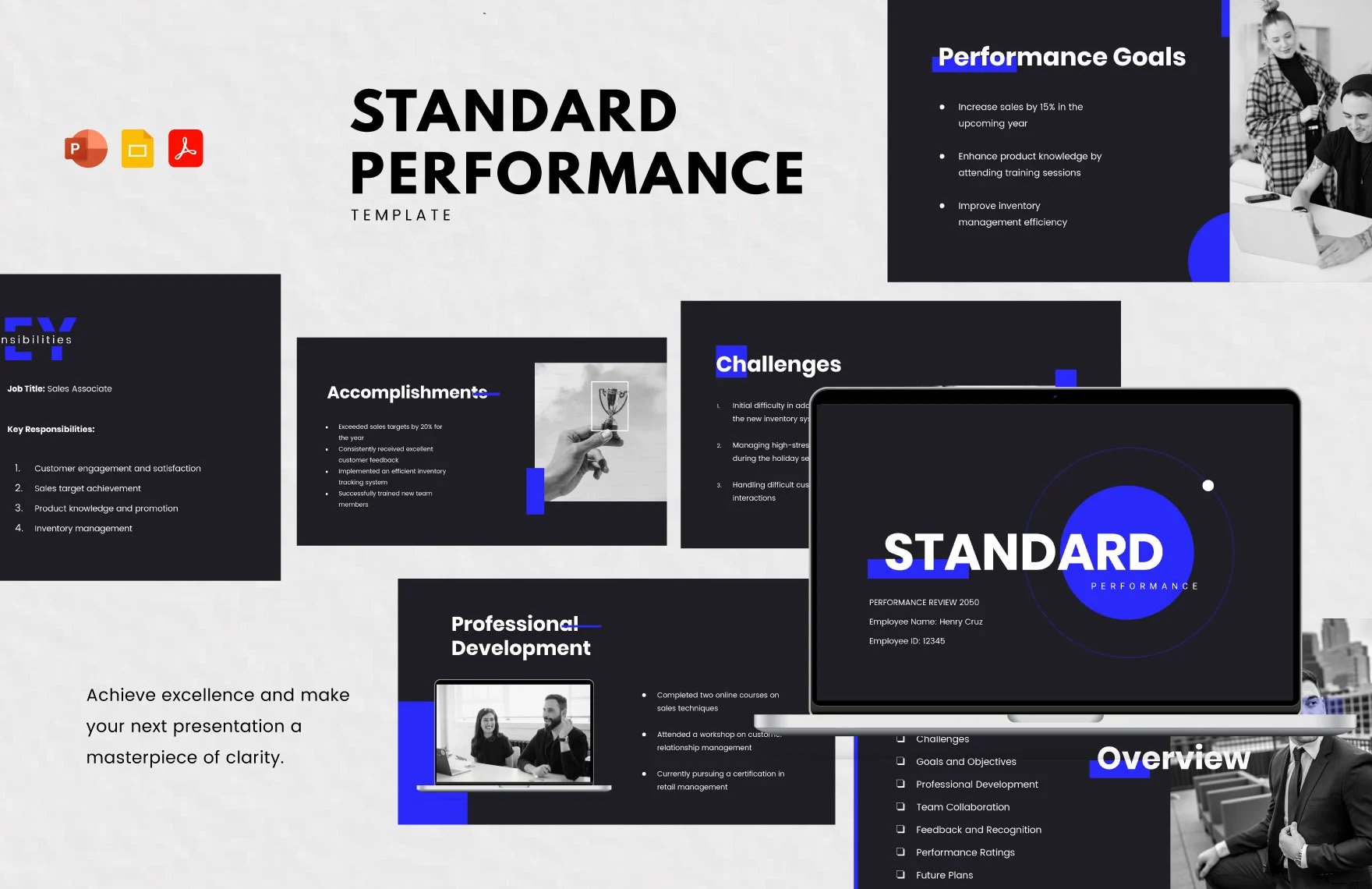 Free Standard Performance in PDF, PowerPoint, Google Slides