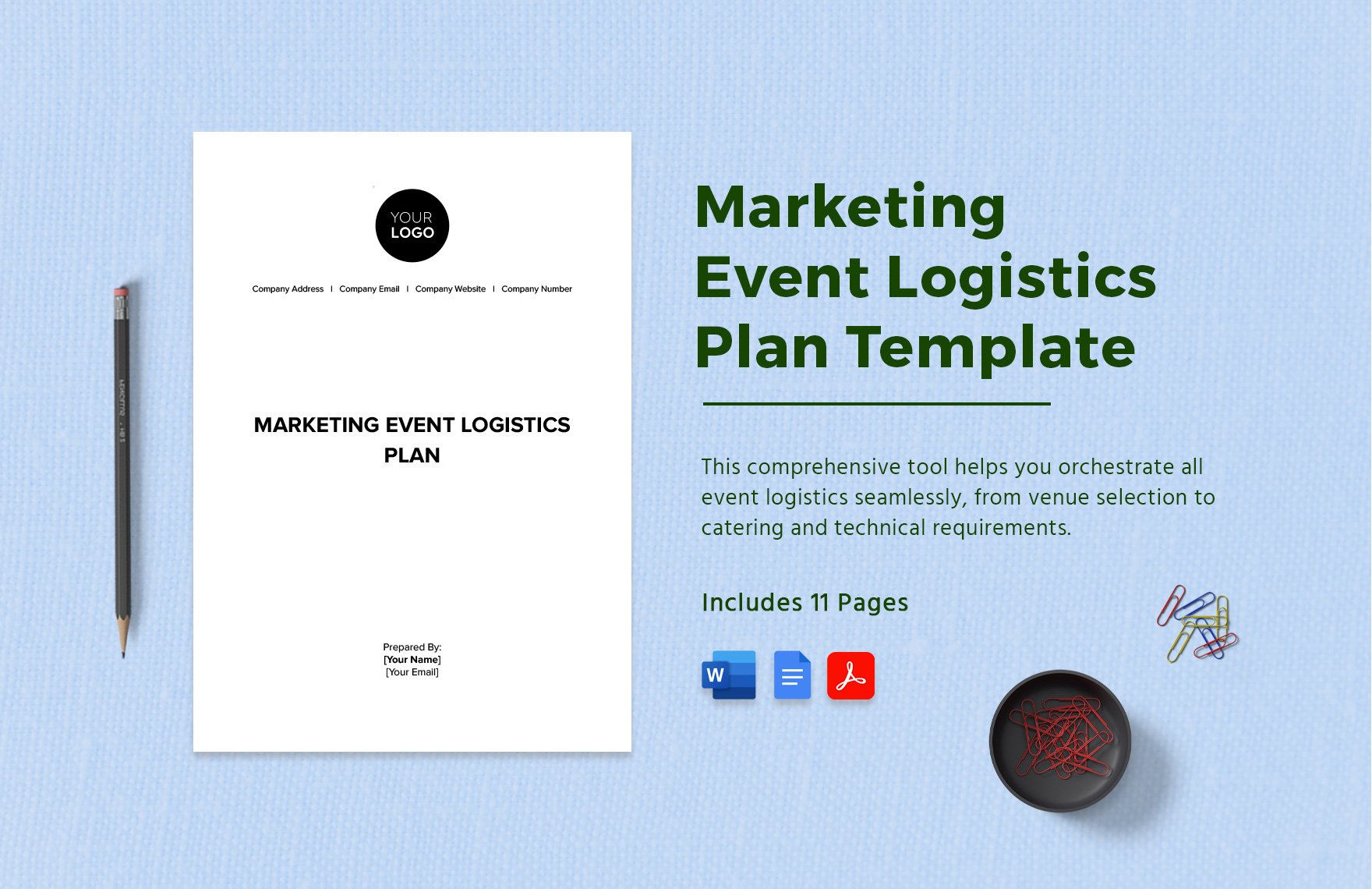 Marketing Event Logistics Plan Template in Word, Google Docs, PDF