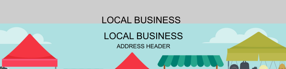 Local Business Address Header Template