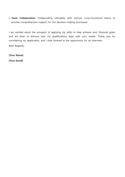 Free Cost Accountant Cover Letter Template to Edit Online