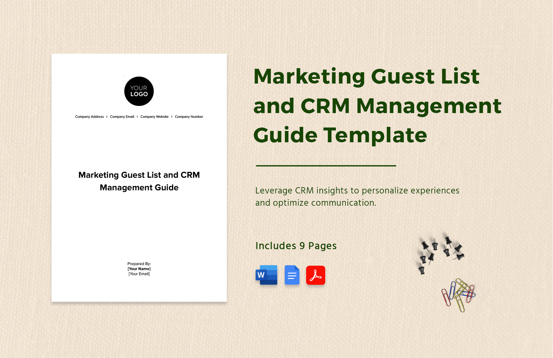 Marketing Guest List and CRM Management Guide Template in Word, PDF, Google Docs - Download | Template.net