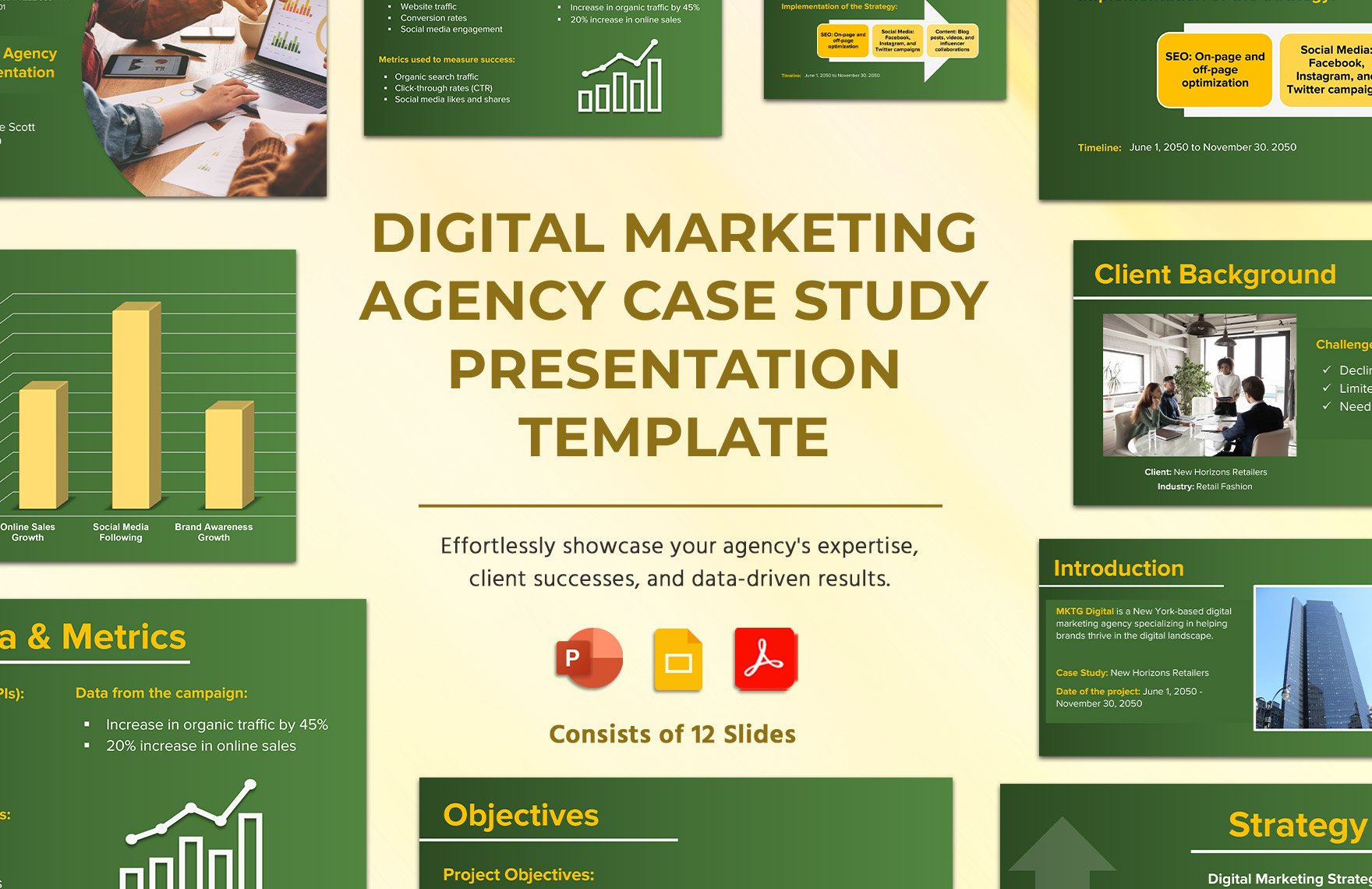 Digital Marketing Agency Case Study Presentation Template