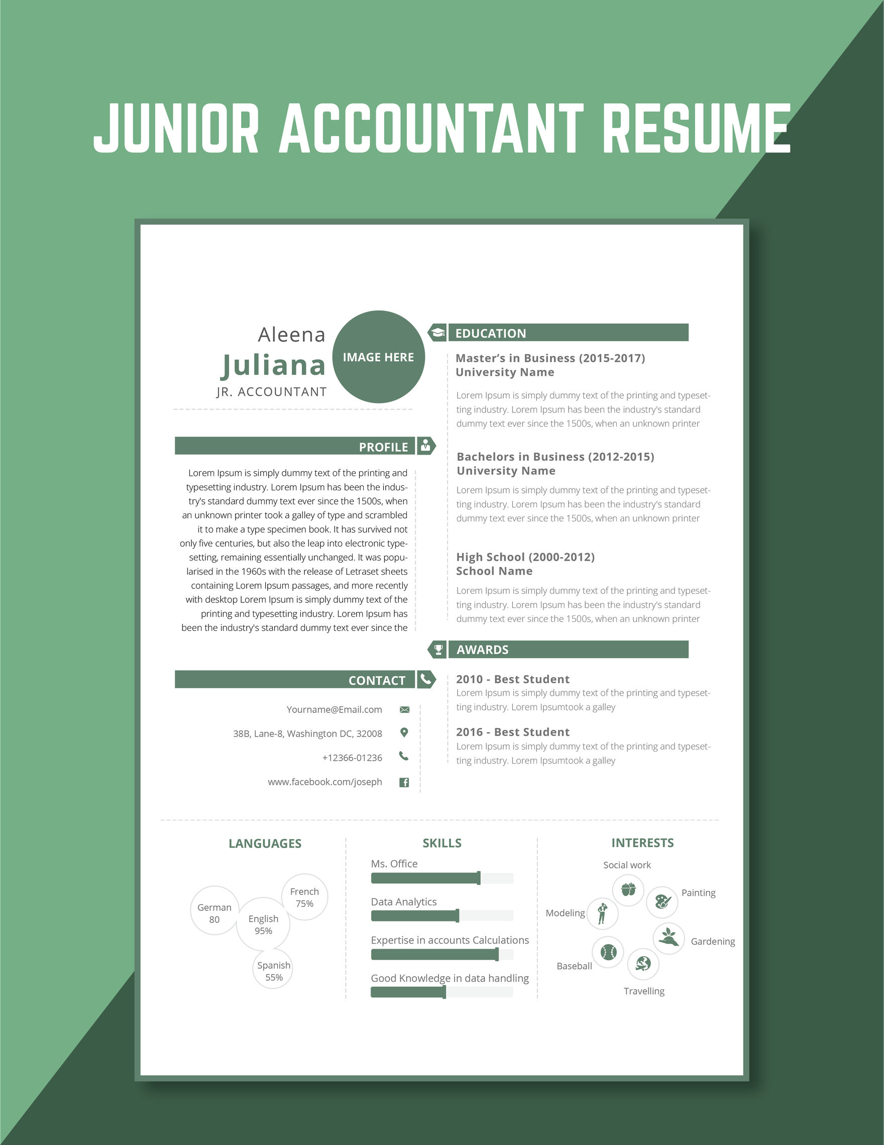 Junior Accountant Resume