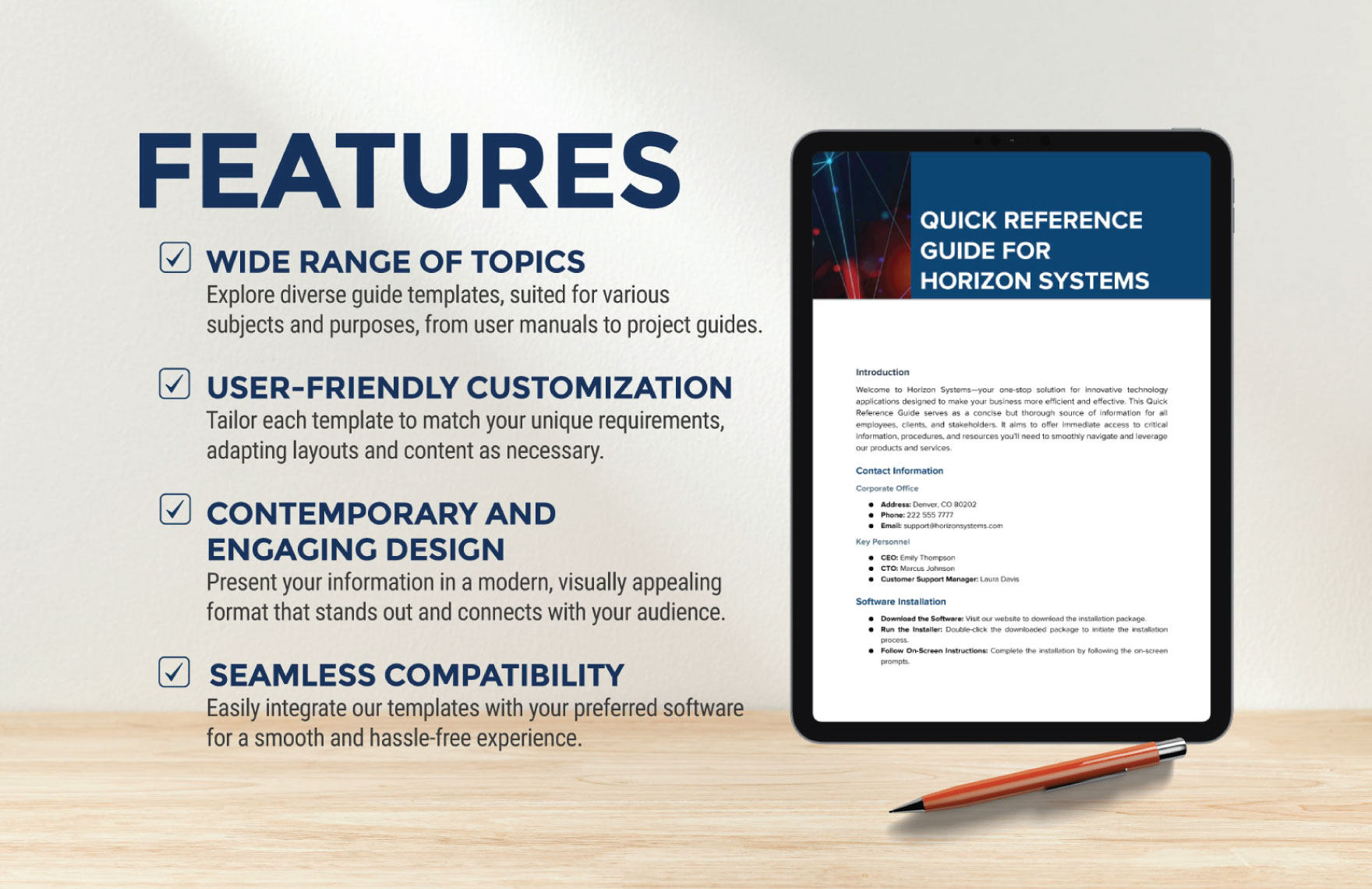 Free Quick Reference Guide Template Download In Word Template Free Quick Reference Guide Template Download In Word Template