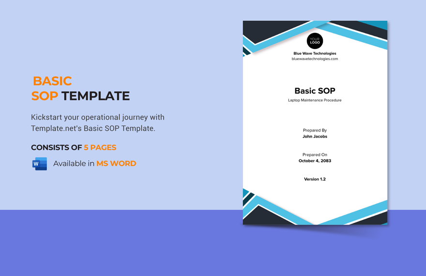 Free Basic SOP Template in Word