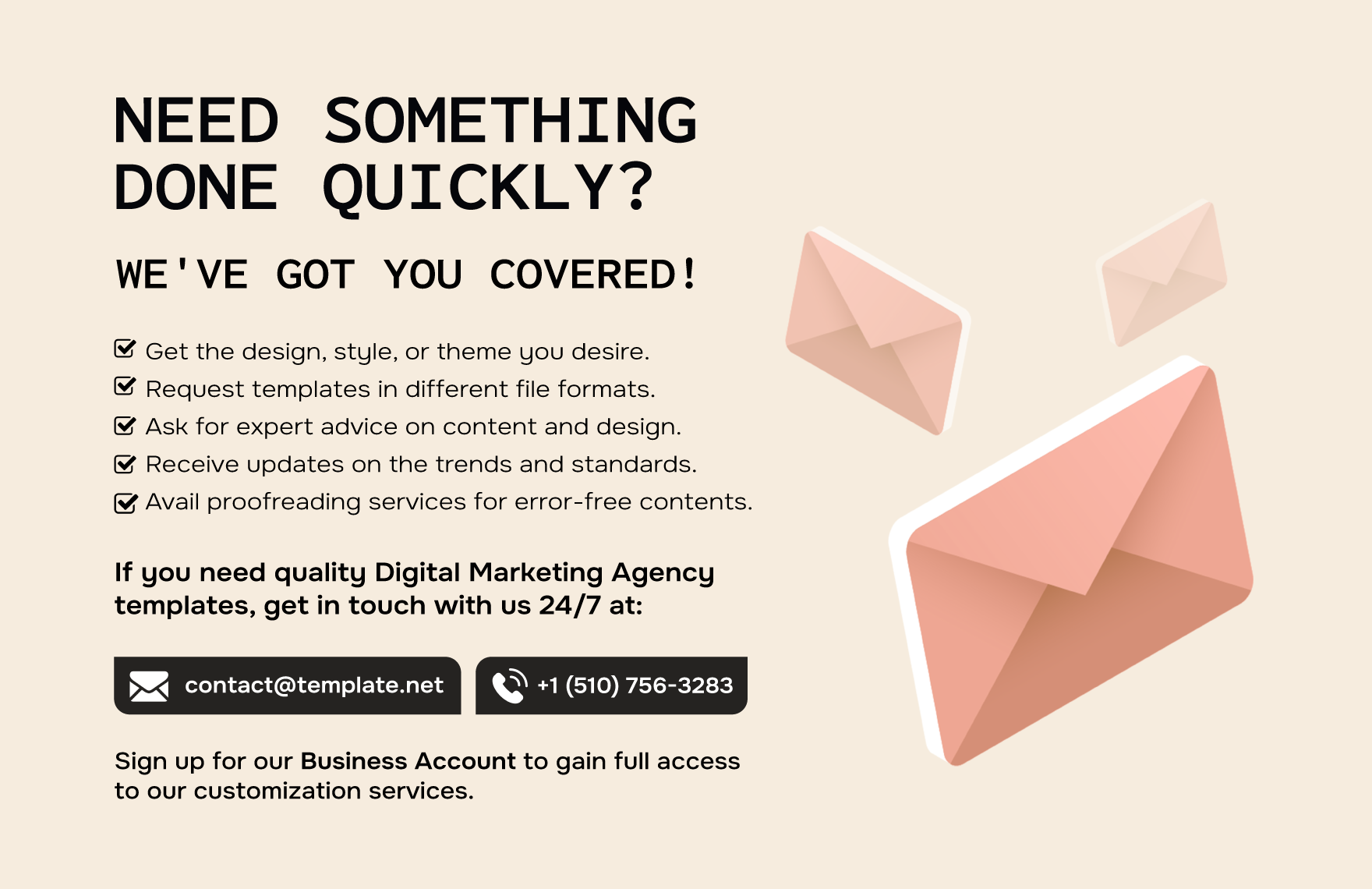 Digital Marketing Agency Colorful Letterhead Template
