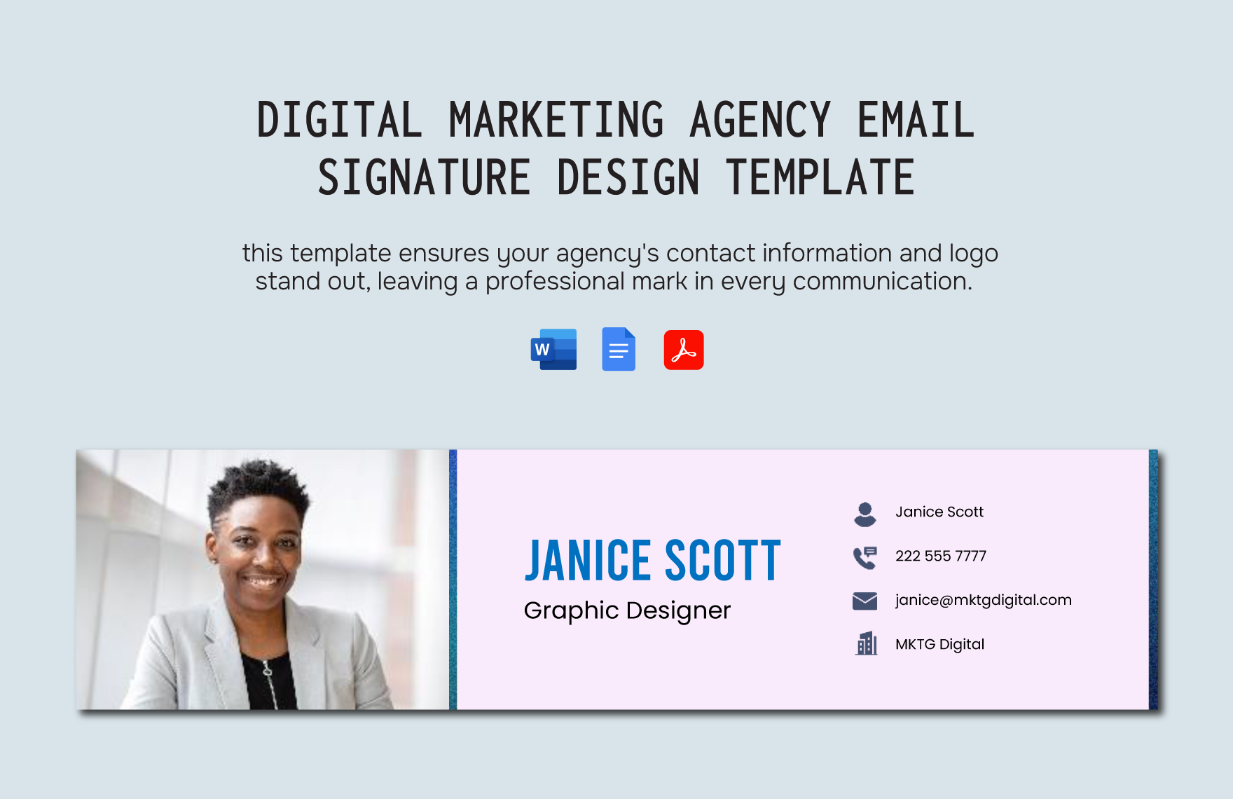 Free Creative Fashion Designer Email Signature Template. Download in