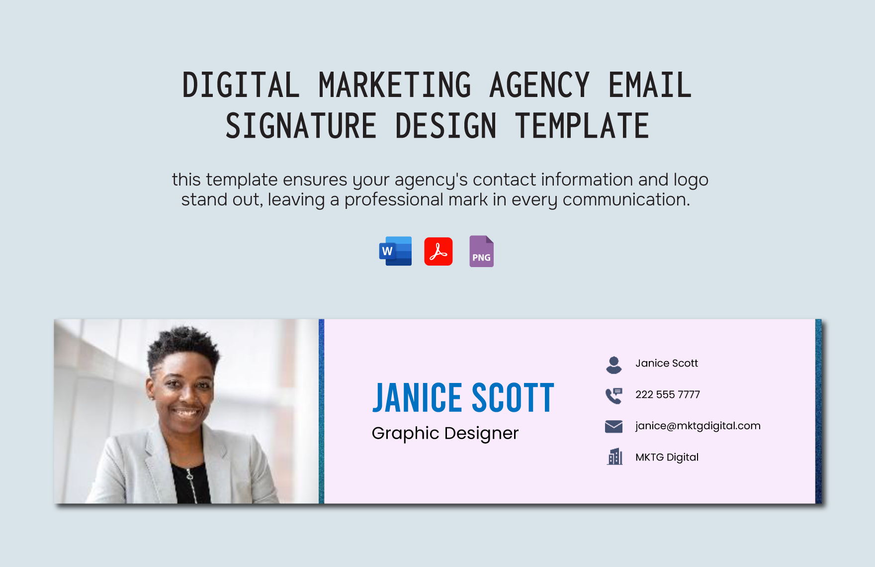 Digital Marketing Agency Email Signature Design Template