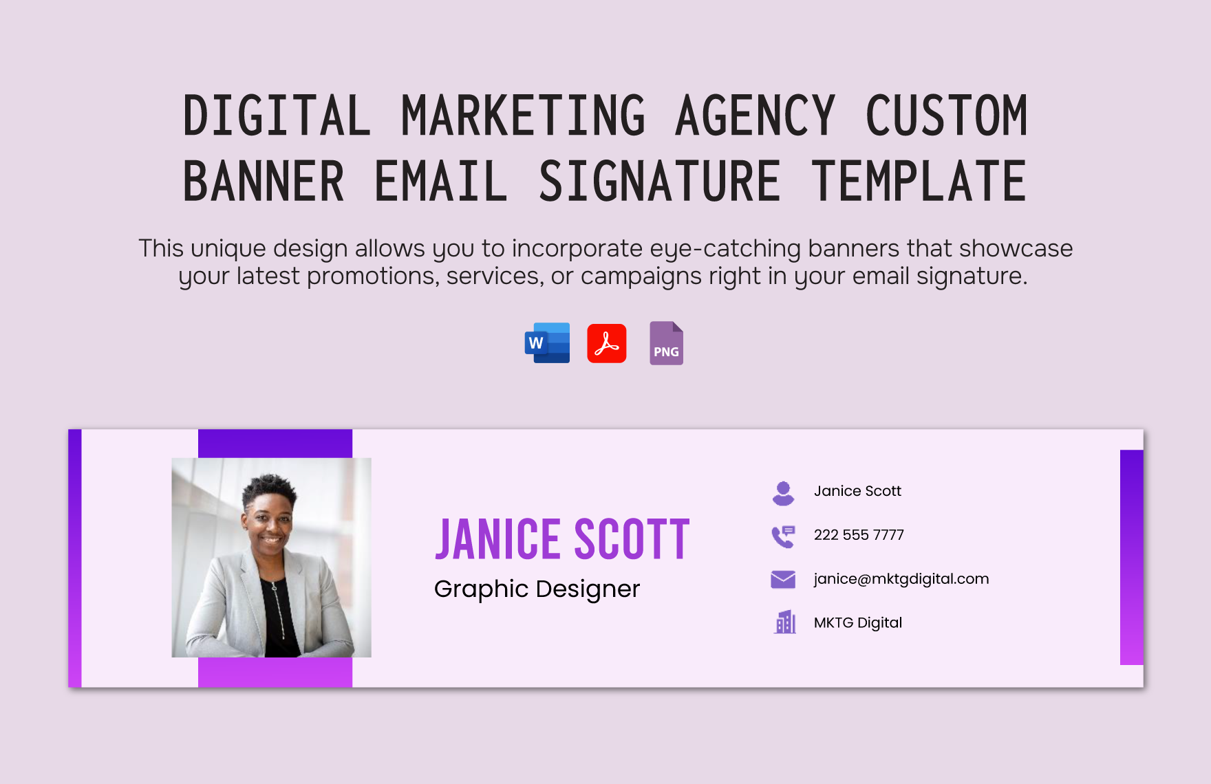 Digital Marketing Agency Custom Banner Email Signature Template