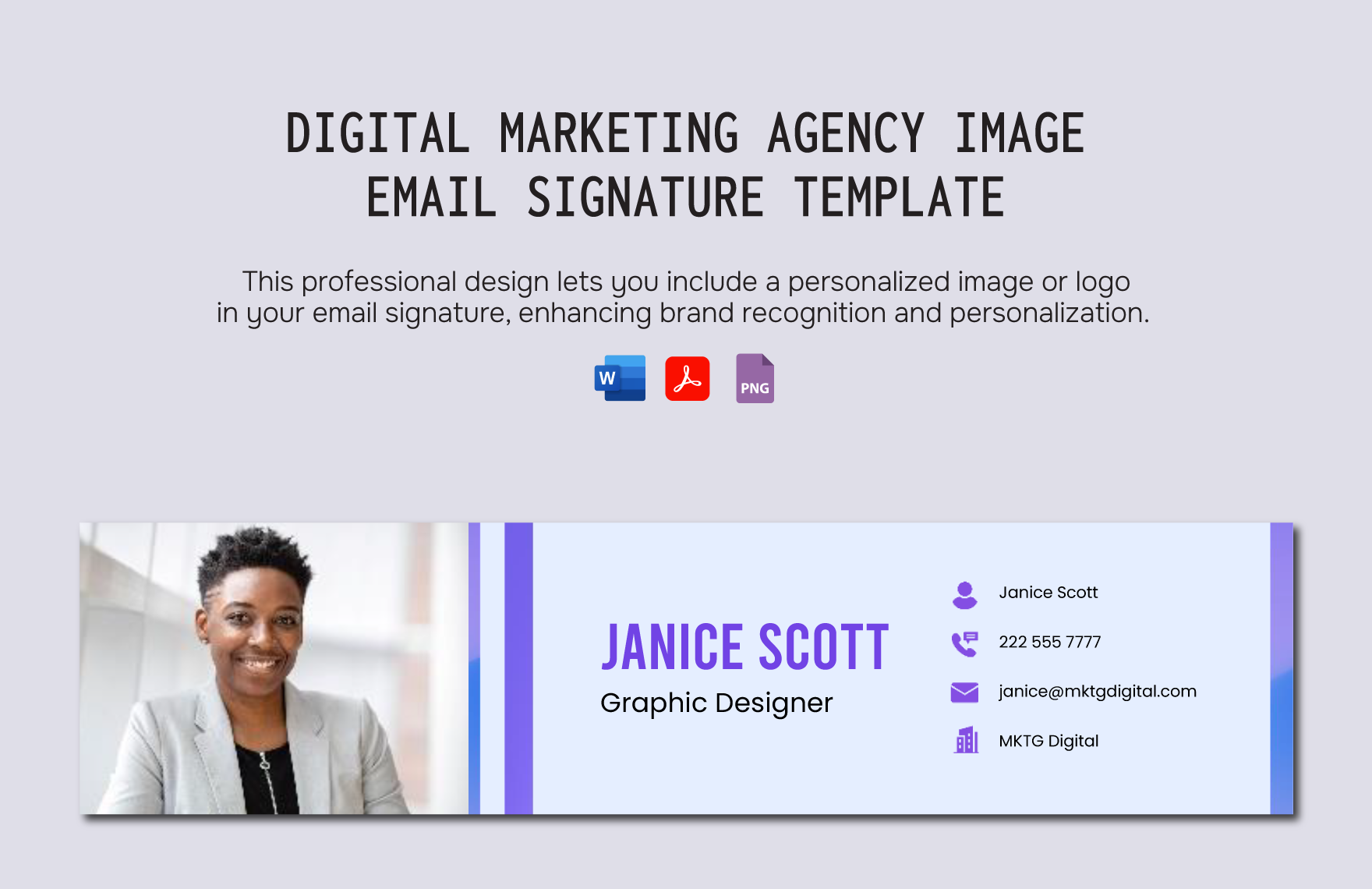 Digital Marketing Agency Image Email Signature Template