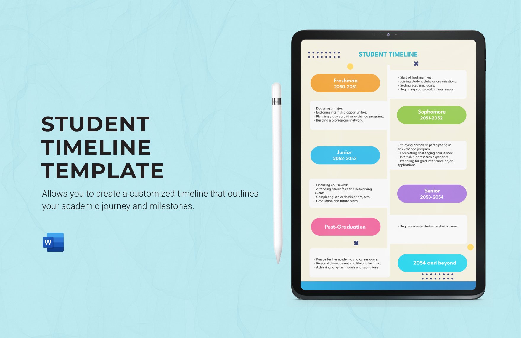 Free Student Timeline Template