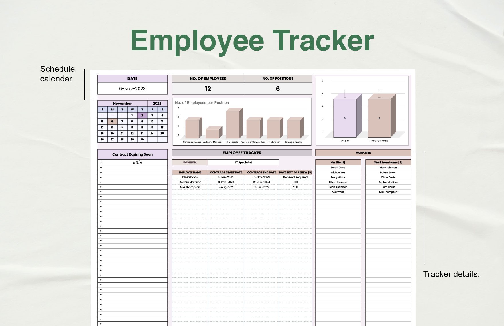 Employee Tracker Template
