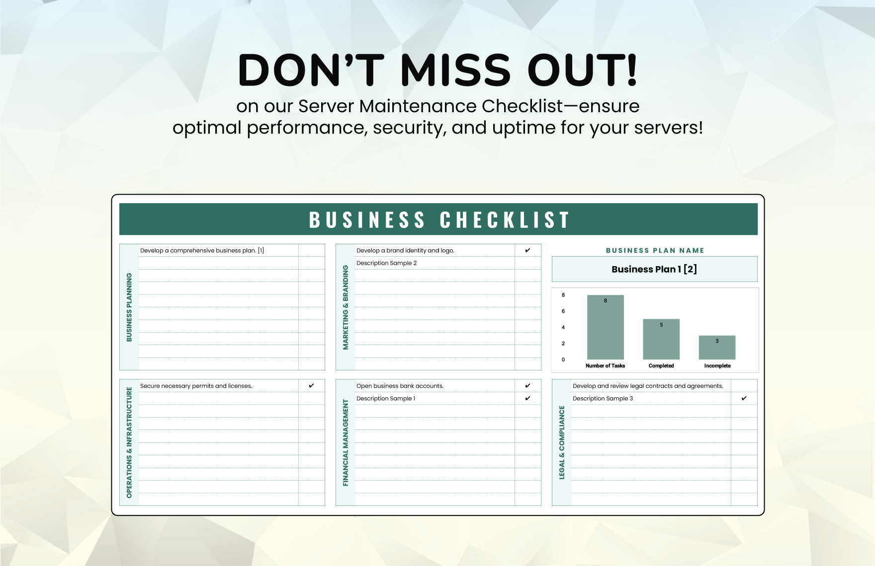 Business Checklist Template