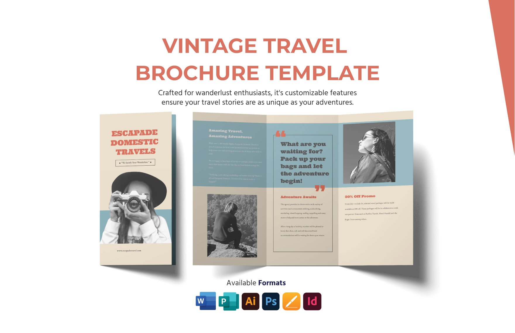 Vintage Travel Brochure Template