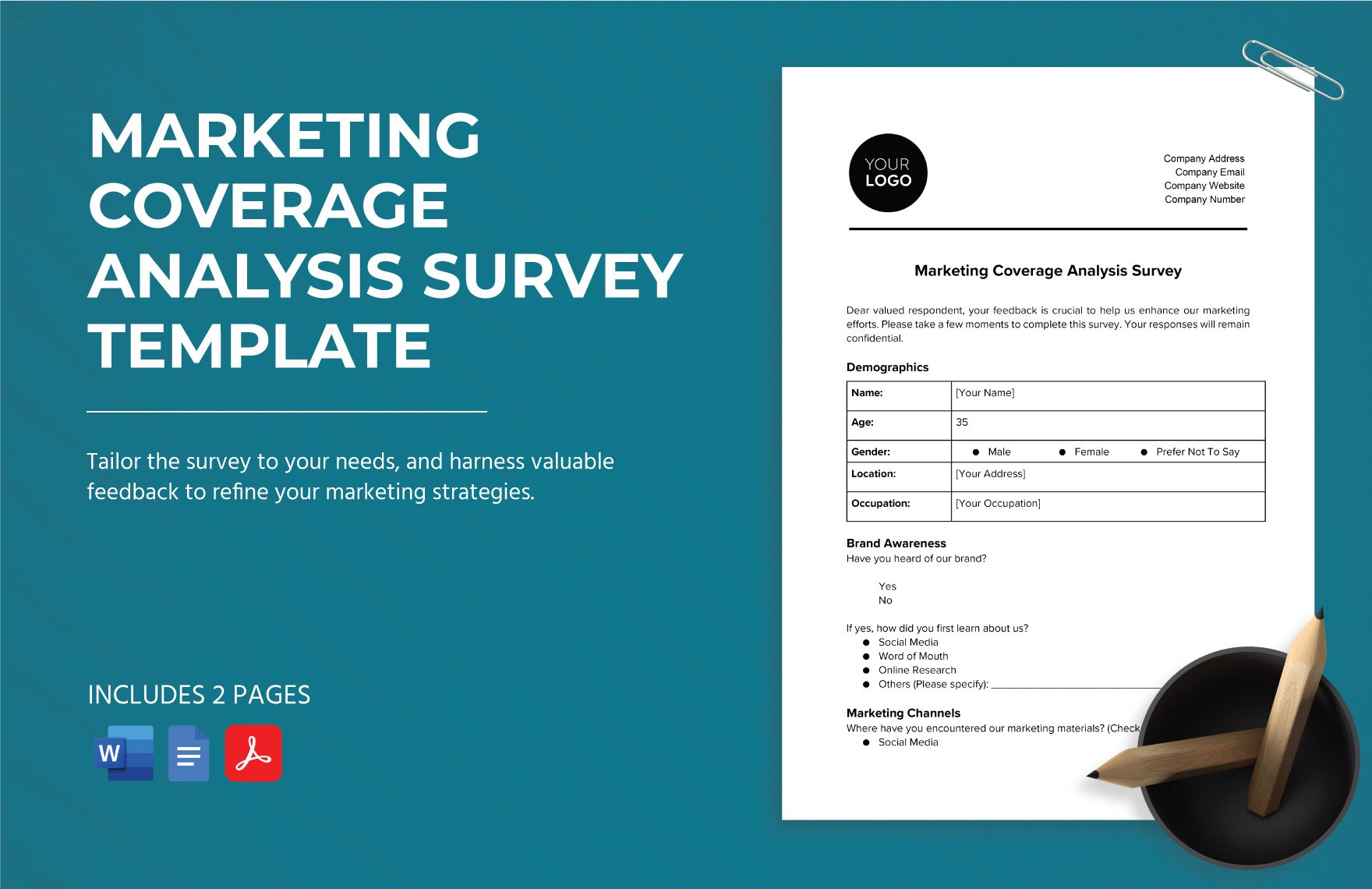 Marketing Coverage Analysis Survey Template
