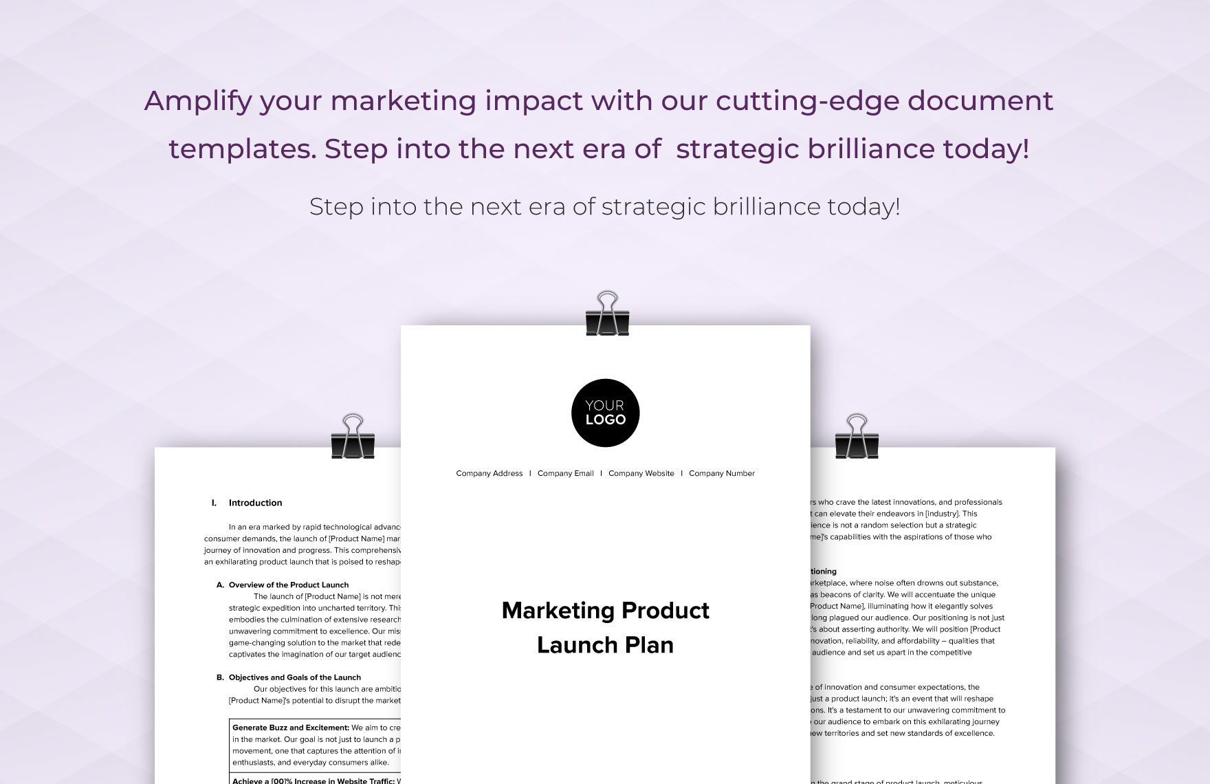 Marketing Product Launch Plan Template