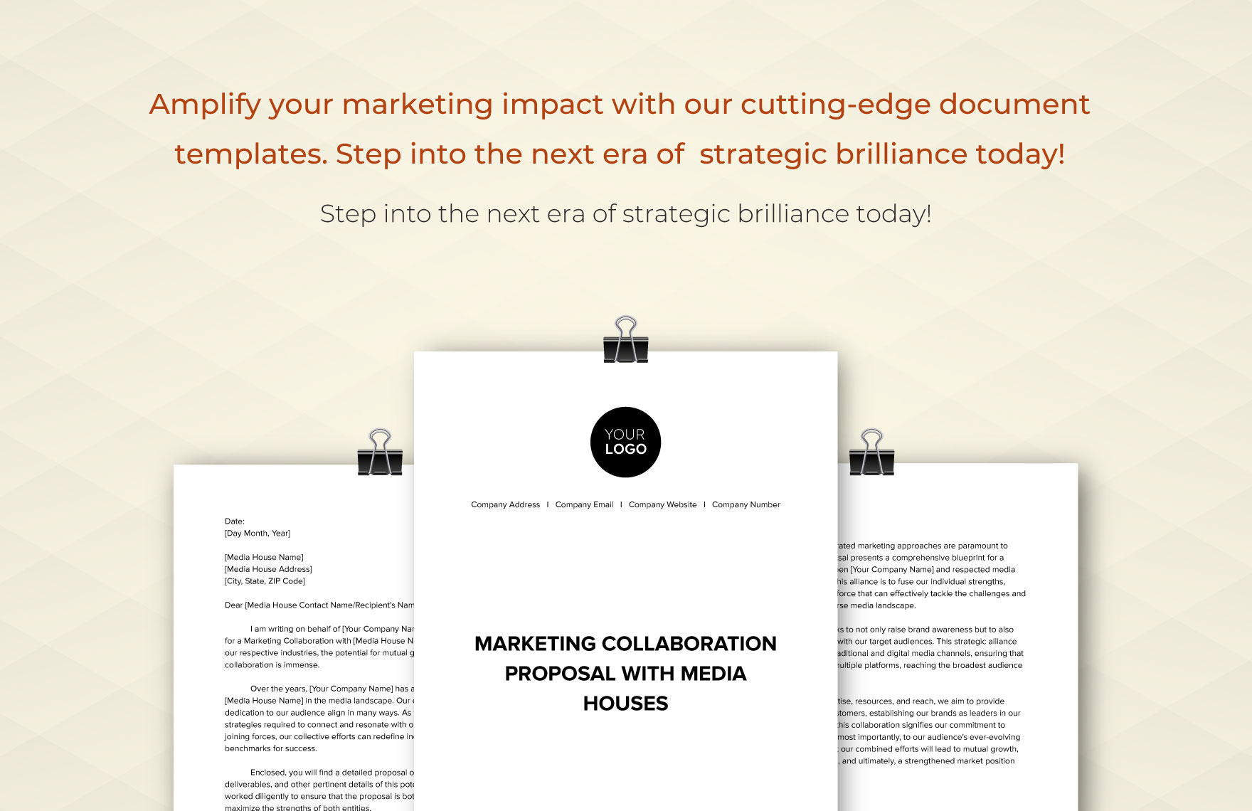 Marketing Collaboration Proposal with Media Houses Template
