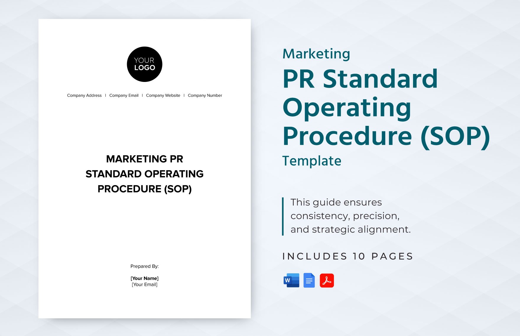 Marketing PR Standard Operating Procedure (SOP) Template