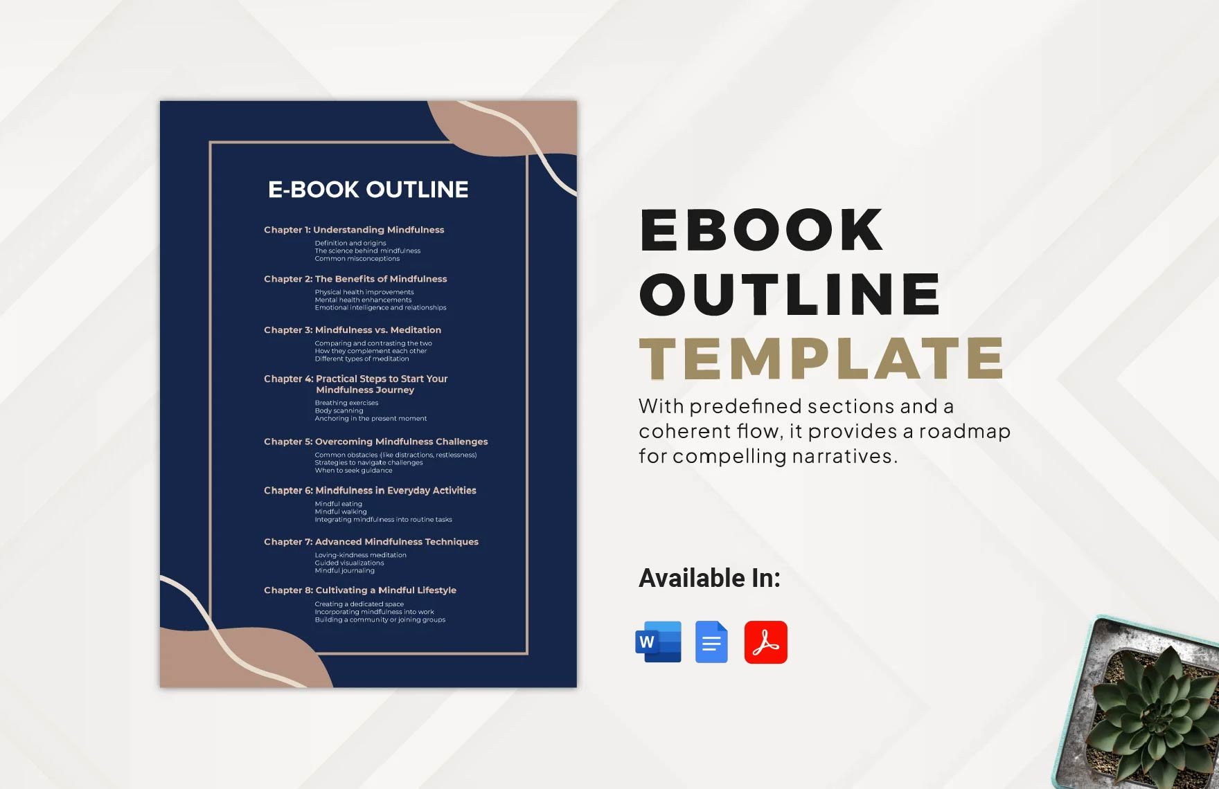 Ebook Outline Template in Word, Google Docs, PDF