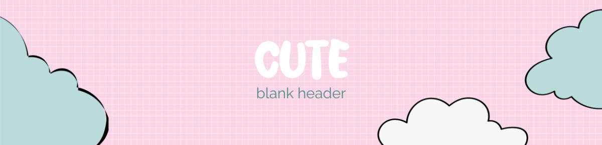Cute Blank Header Template