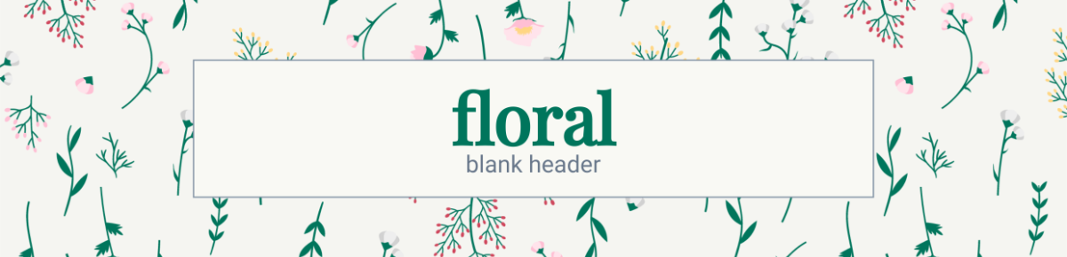 Floral Blank Header