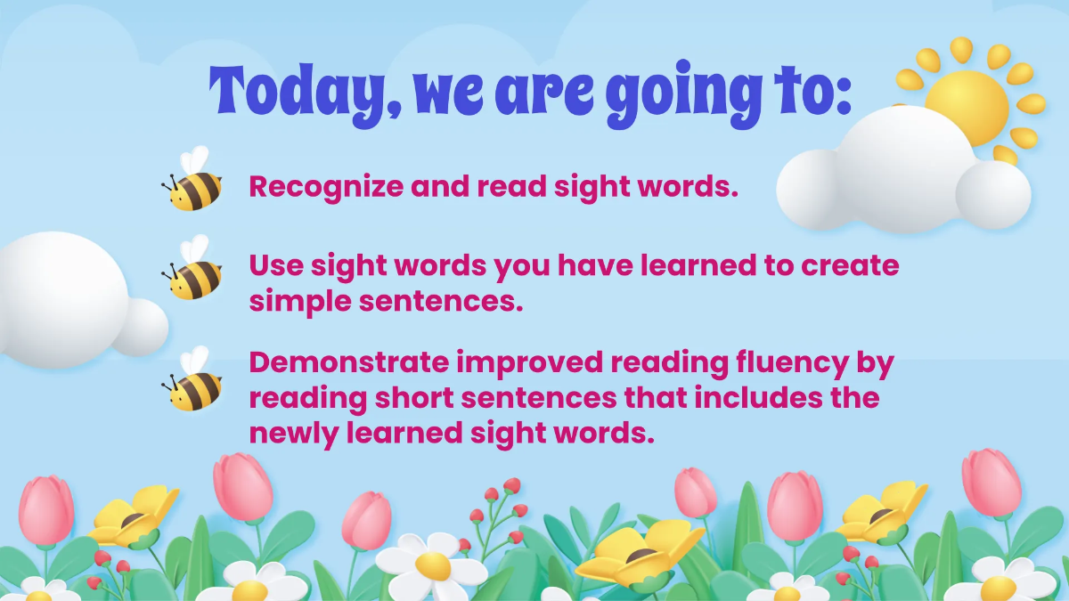 Free Using Sight Words in Simple Sentences Template to Edit Online