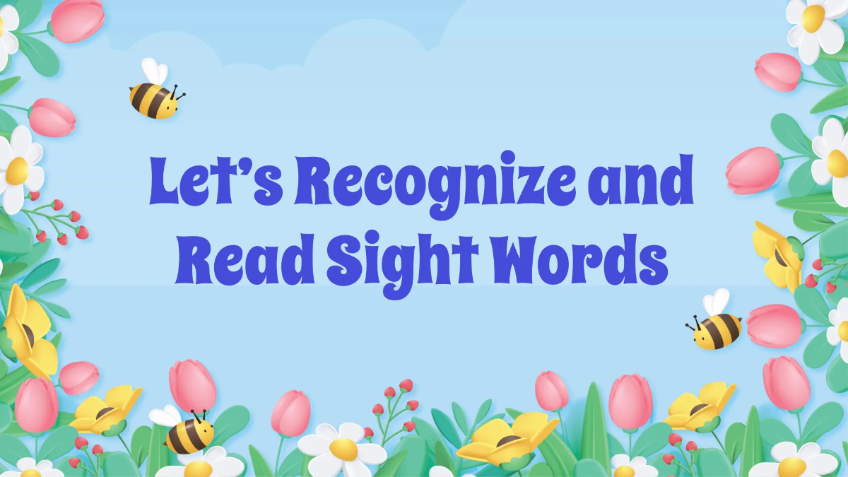 Free Using Sight Words in Simple Sentences Template to Edit Online