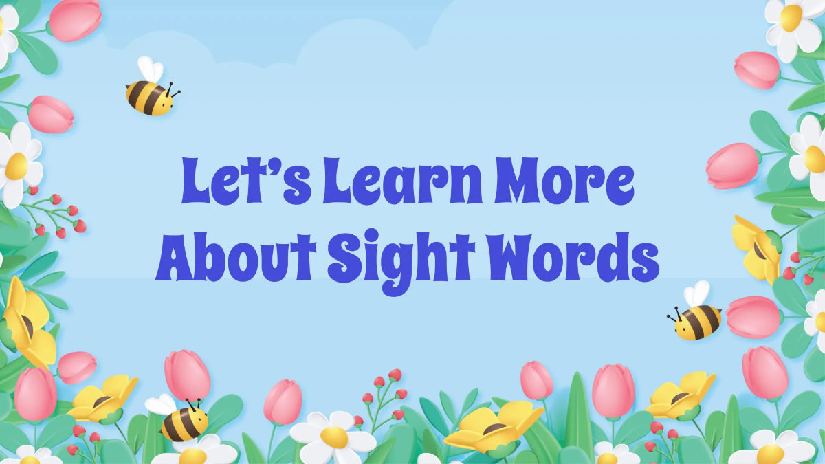 Free Using Sight Words in Simple Sentences Template to Edit Online